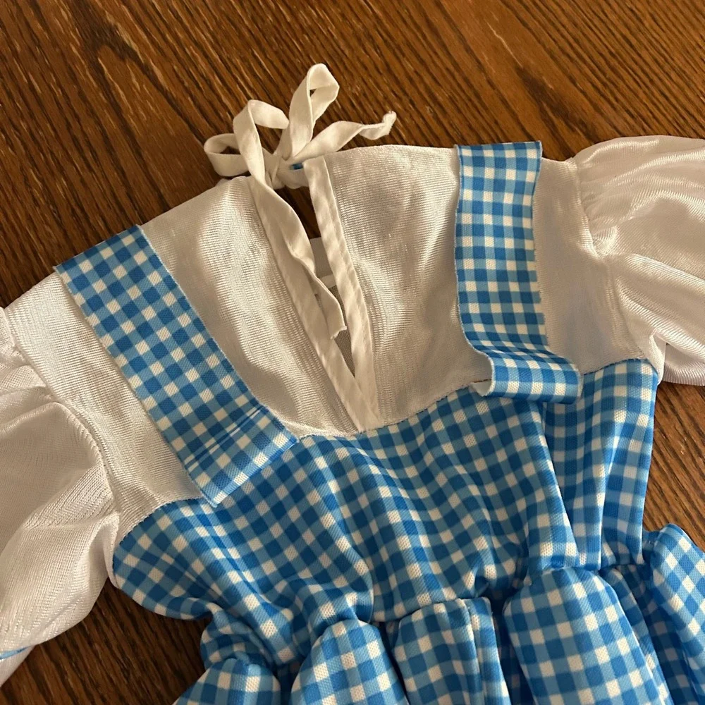 Wizard of Oz Dorothy Dress Costume, Blue Gingham‎ Girls Halloween, Small - Picture 6 of 8